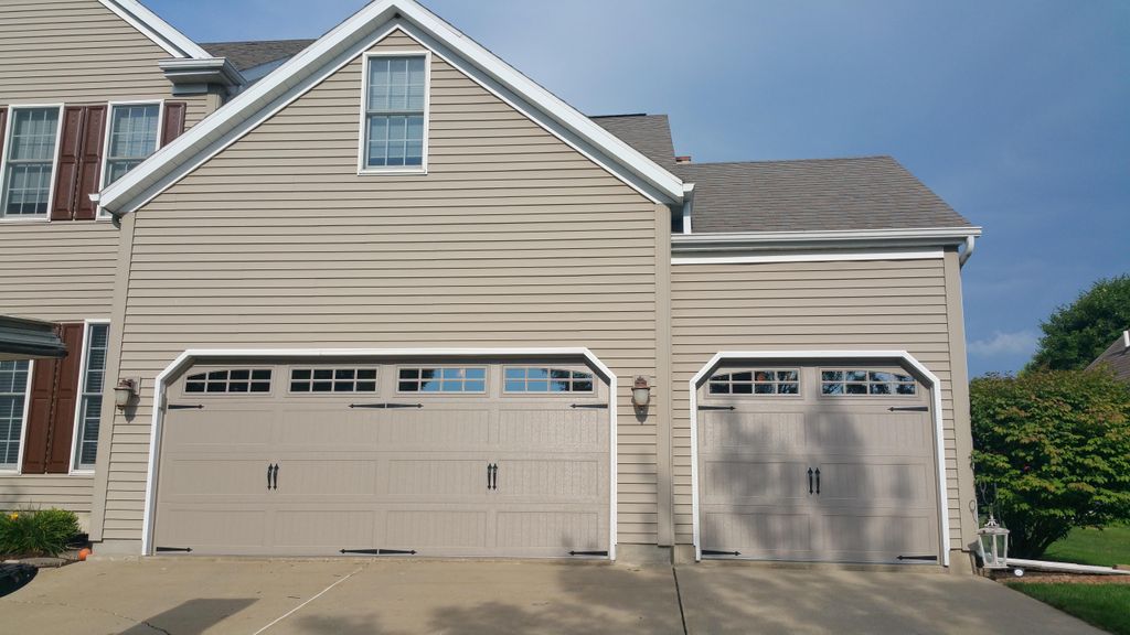 16' x 7' and 9' x 7' doors installed by All Finish