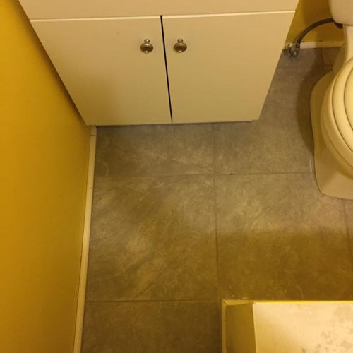 Bathroom floor remodel