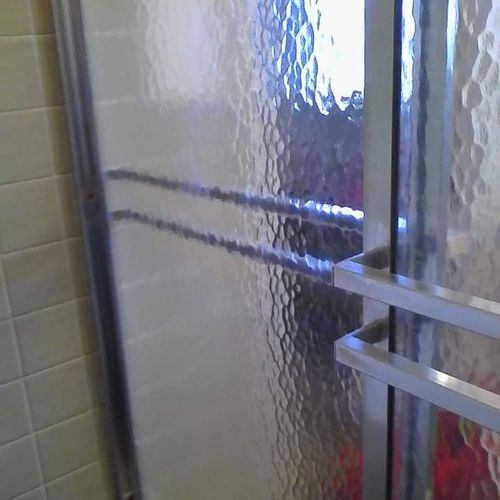Shower doors after cleaning