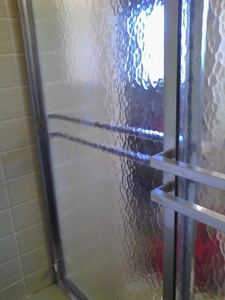 Shower doors after cleaning