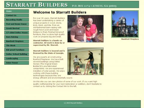 StarrattBuilders.com
A gallery-style site built wi