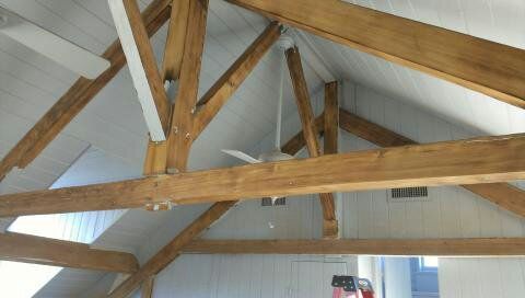 Exposing beam of paint 