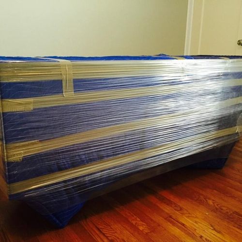 Perfectly wrapped credenza.