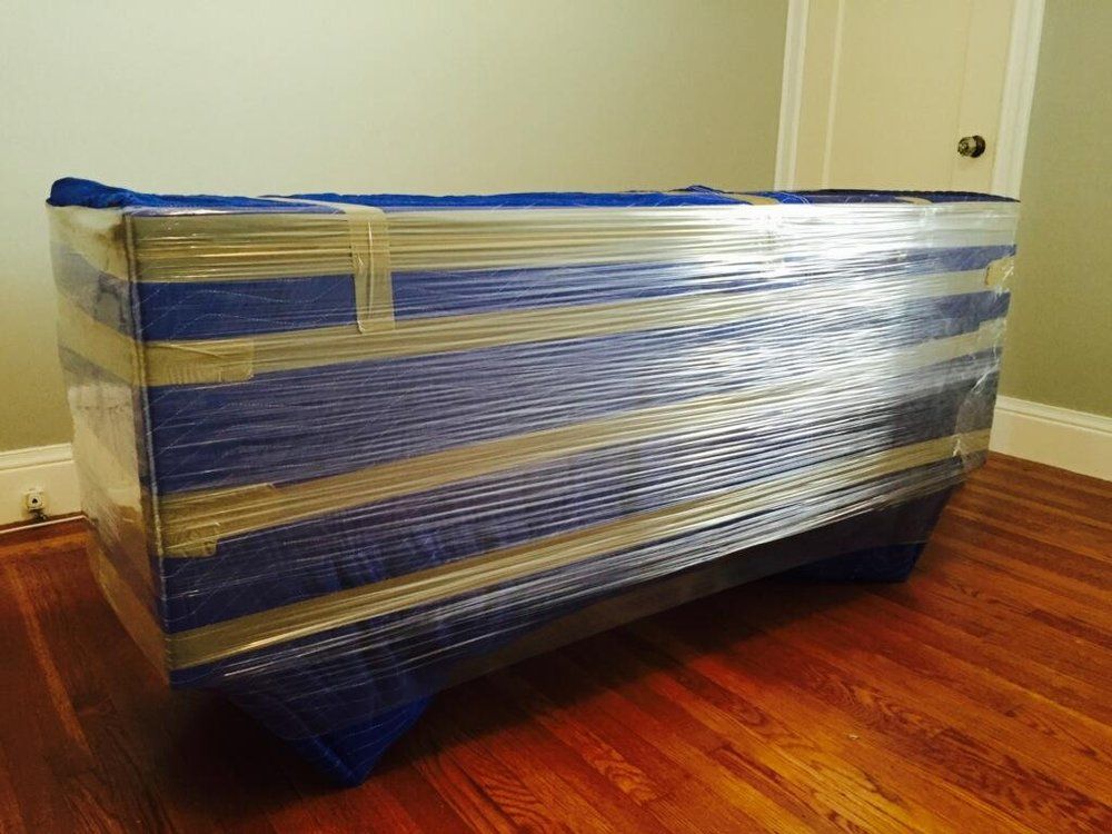 Perfectly wrapped credenza.