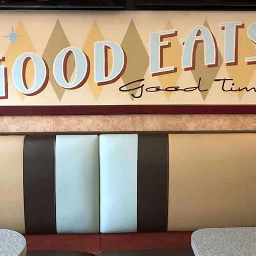 Custom Signage for a classic mid-century diner in 