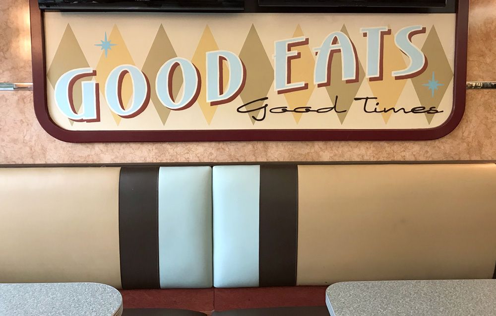 Custom Signage for a classic mid-century diner in 