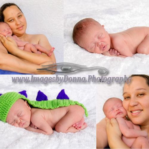 Newborn baby boy and his lovely Mama