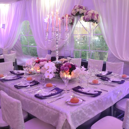 We carry table top decor centerpieces, from candel
