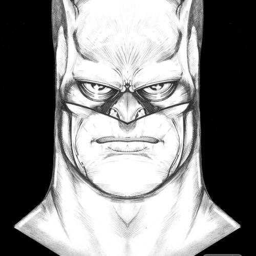 Batman,Graphite, illustration, copyright Brad Voth