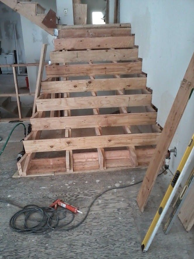 custom stairs, from 5ft. to 4 ft. top flight goes 