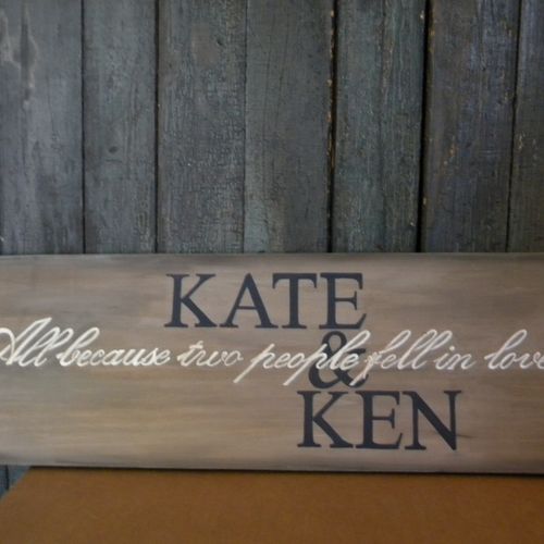 Wedding or shower handpainted signs