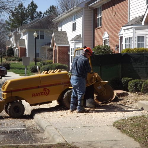We are able to grind even close to sidewalks!