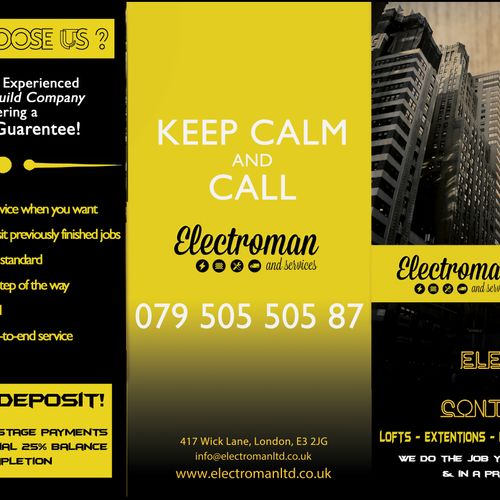 Brouchure and Content for Professional Electrician