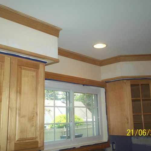 I built s soffit over the cabinets