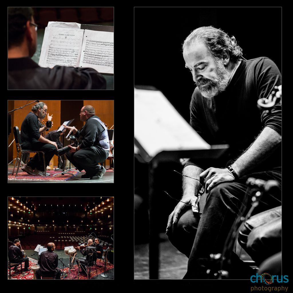 Working pre-concert with award winning actor/music