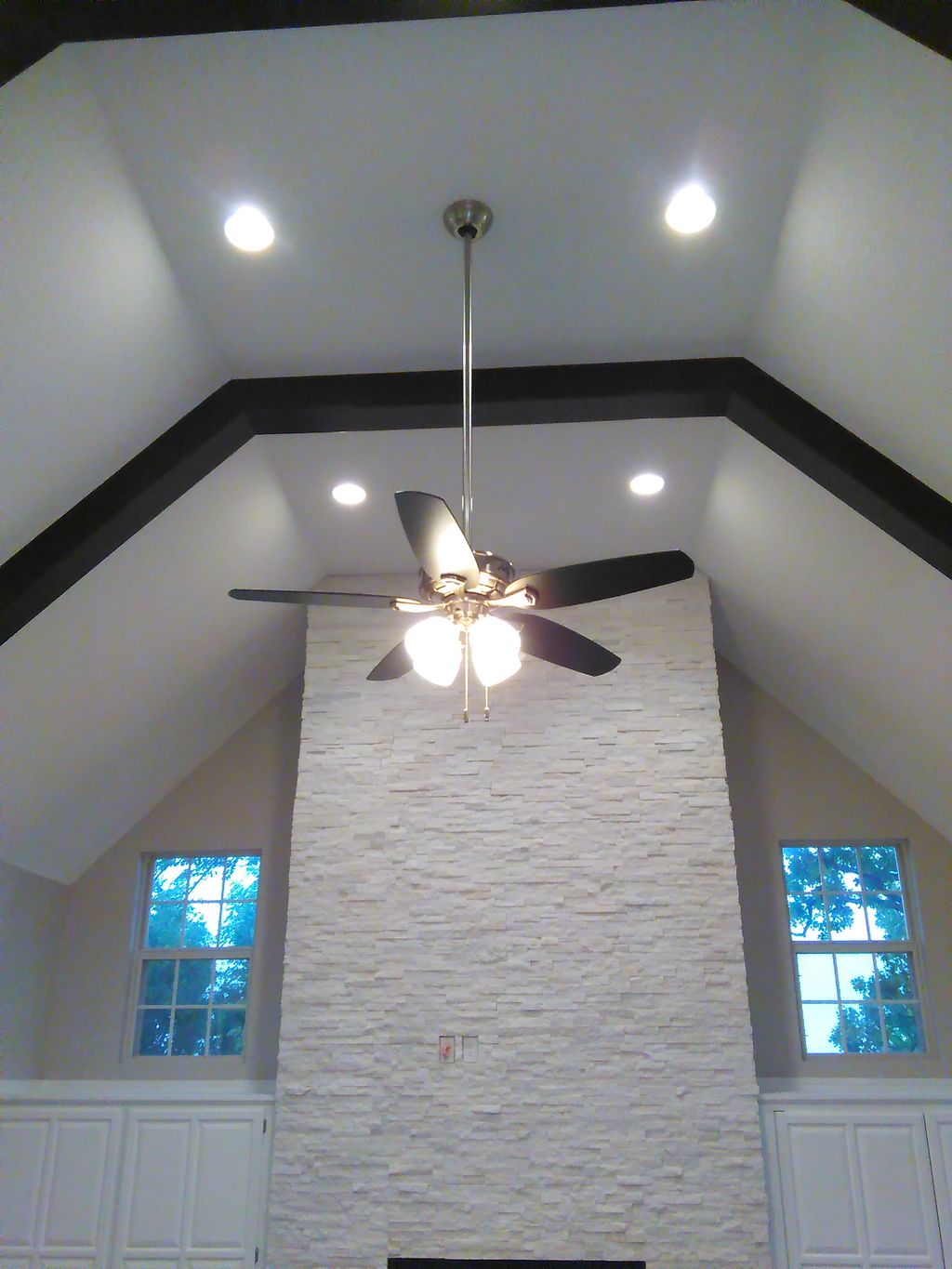 New ceiling fan and Led lamps with new trims