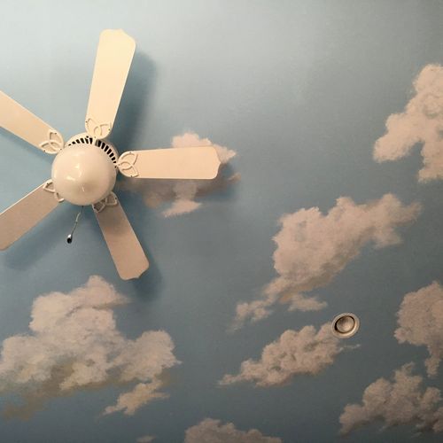 Hand painted cloud ceiling- Winchester