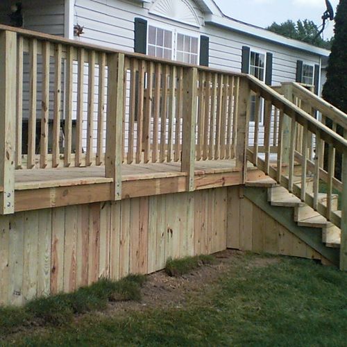 new deck and handrails