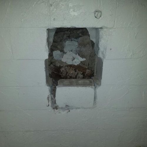 Foundation damage in basement