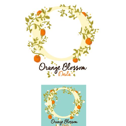Orange Blossom Doula Logo Design / Illustration - 