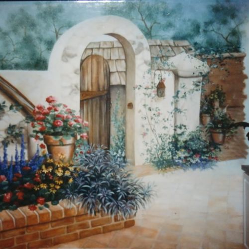 Wall mural in home