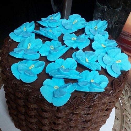 Chocolate cake with chocolate fudge buttercream ic