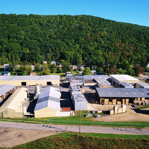 Drone shot for brochure for a NY state lumber expo