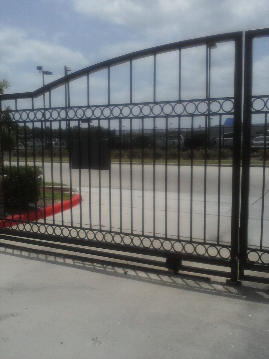 Rolling gates  this gate got hit two weeks after I