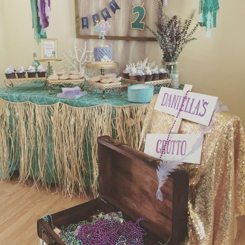 Under the Sea Birthday Party | dessert table