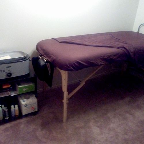 My massage set-up