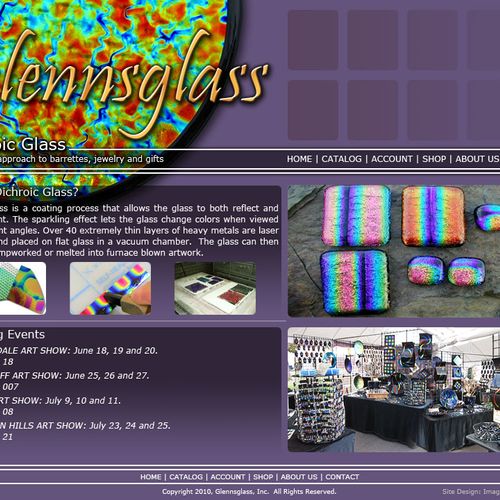 Web Design Mock-up for Glennsglass, LLC