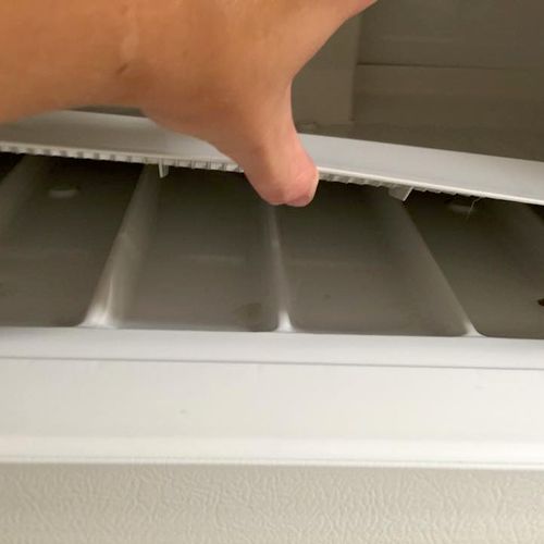 Sanitized and clean refrigerator
