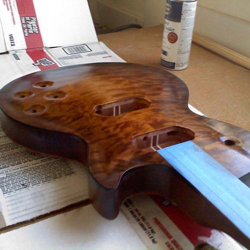 Finish I did on my own guitar I built.
