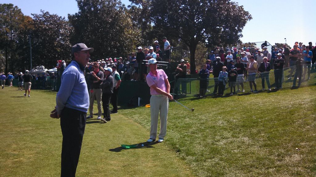 Steve keeps a close eye on US Open Champion Webb S