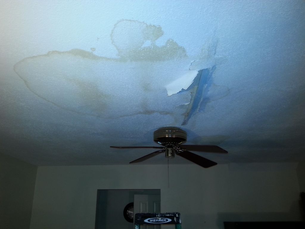 Water damage from A/C leak