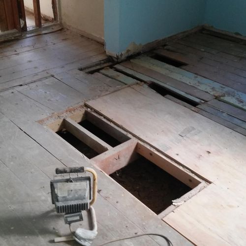 Floor removal on historical home