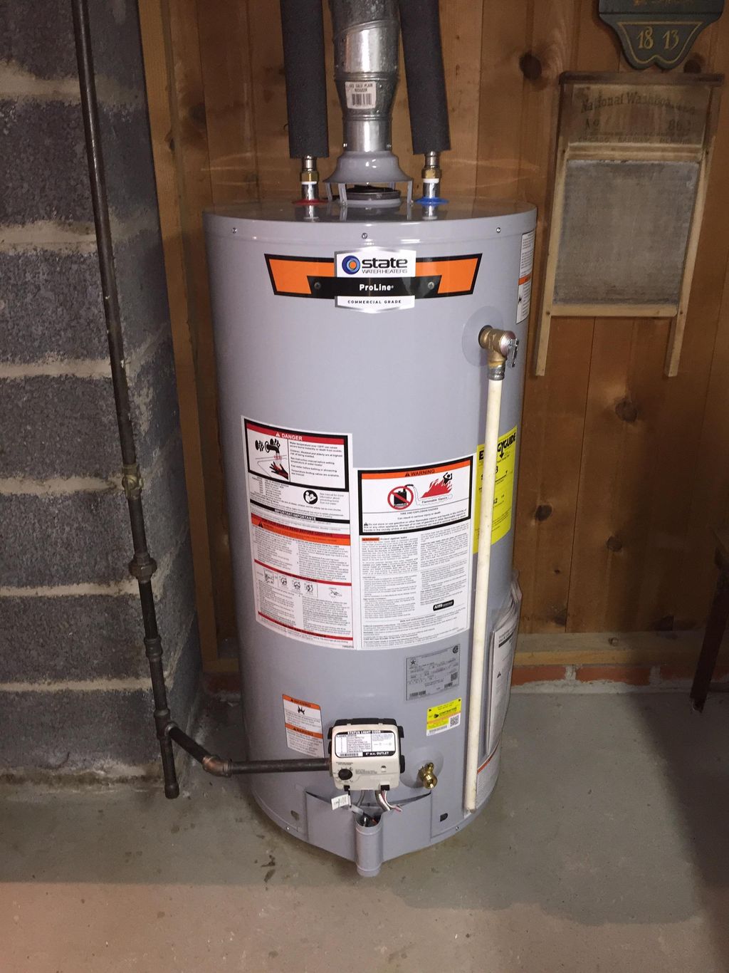 Water heater installed 5-18-2017