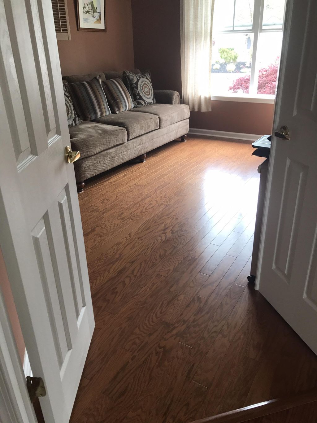 Engineer Gunstock hard wood glued down 