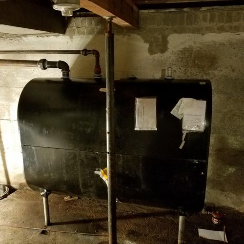 home heating oil tank install