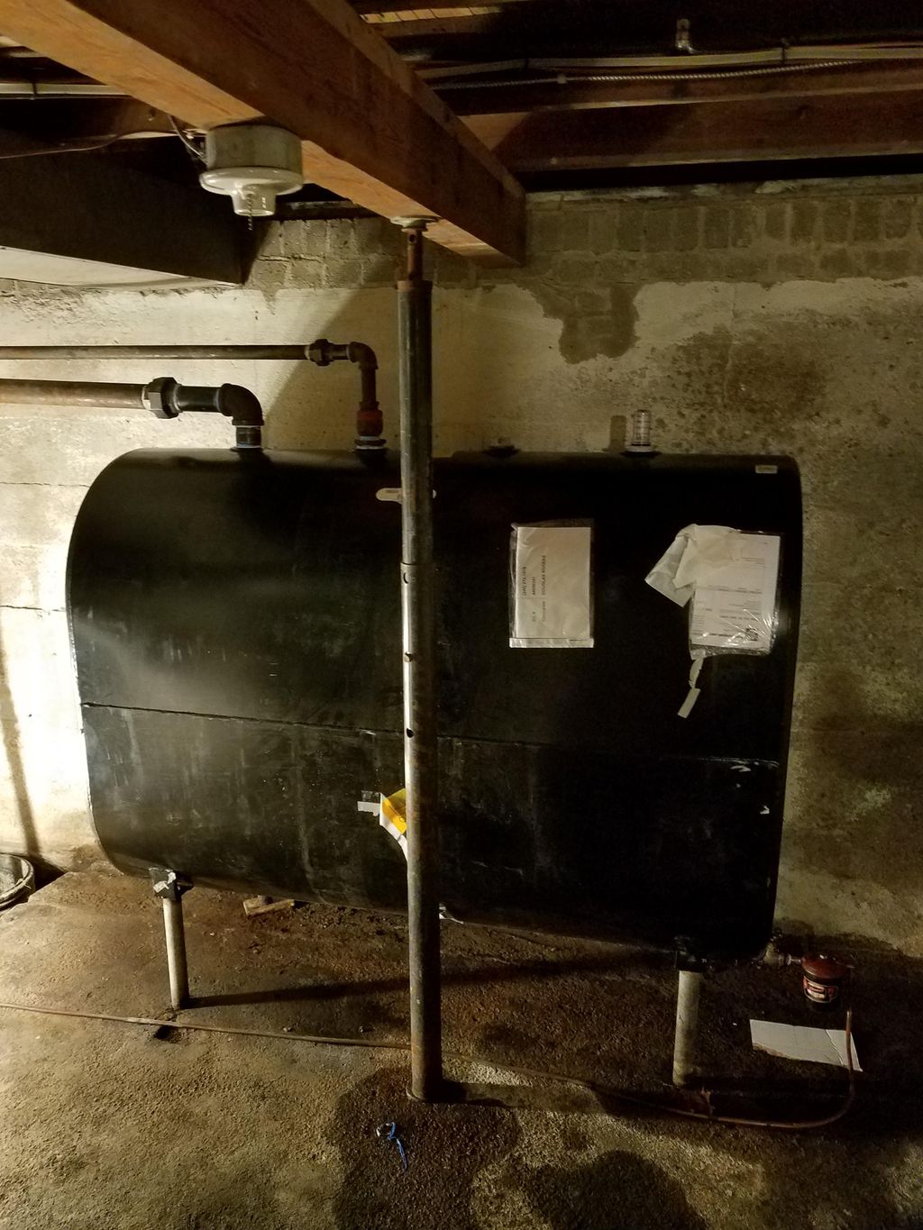 home heating oil tank install