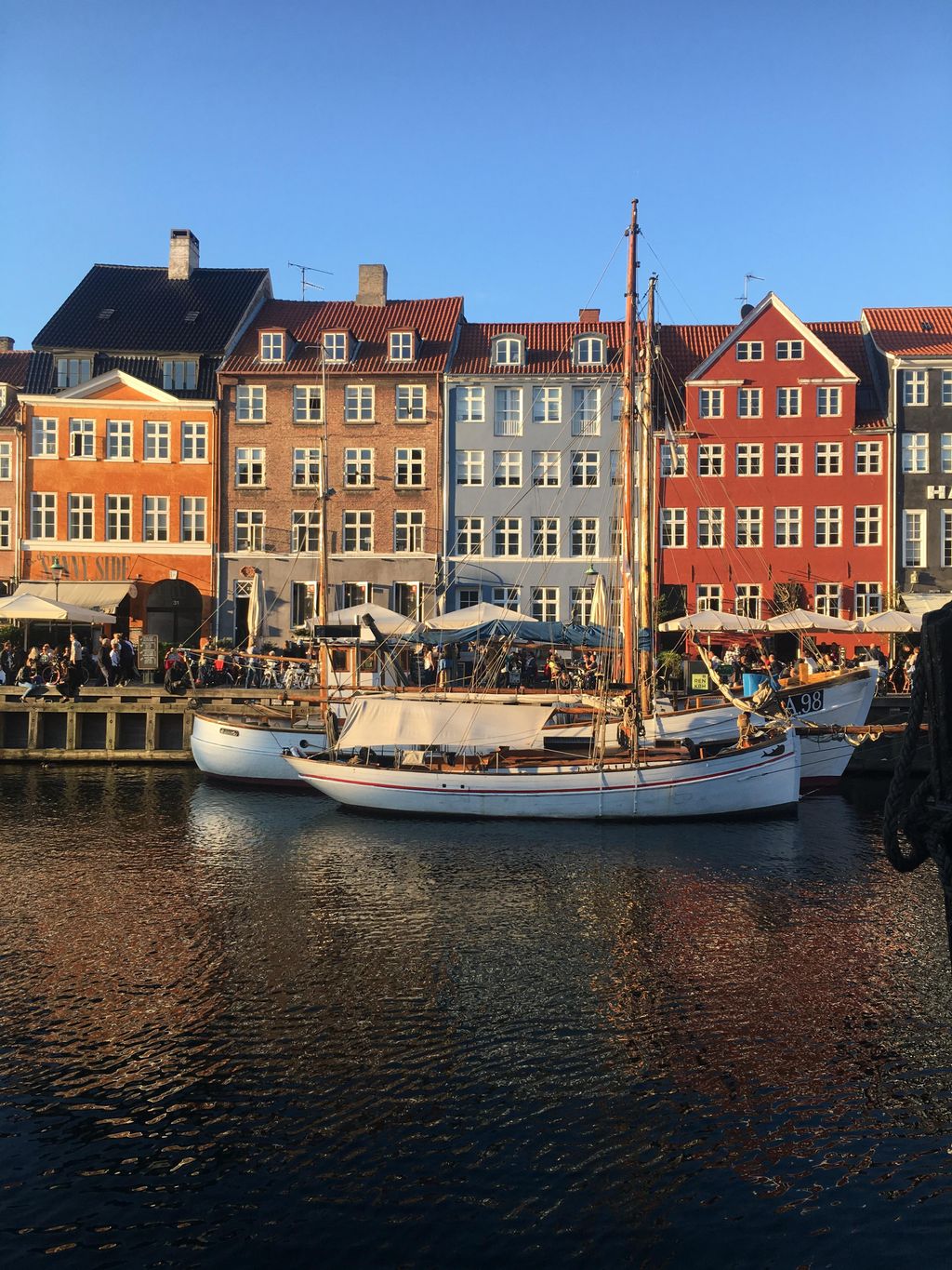 Nyhaven in Copenhagen.   Embark for your Baltic cr