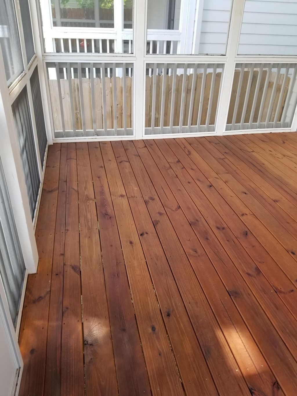 Deck staining