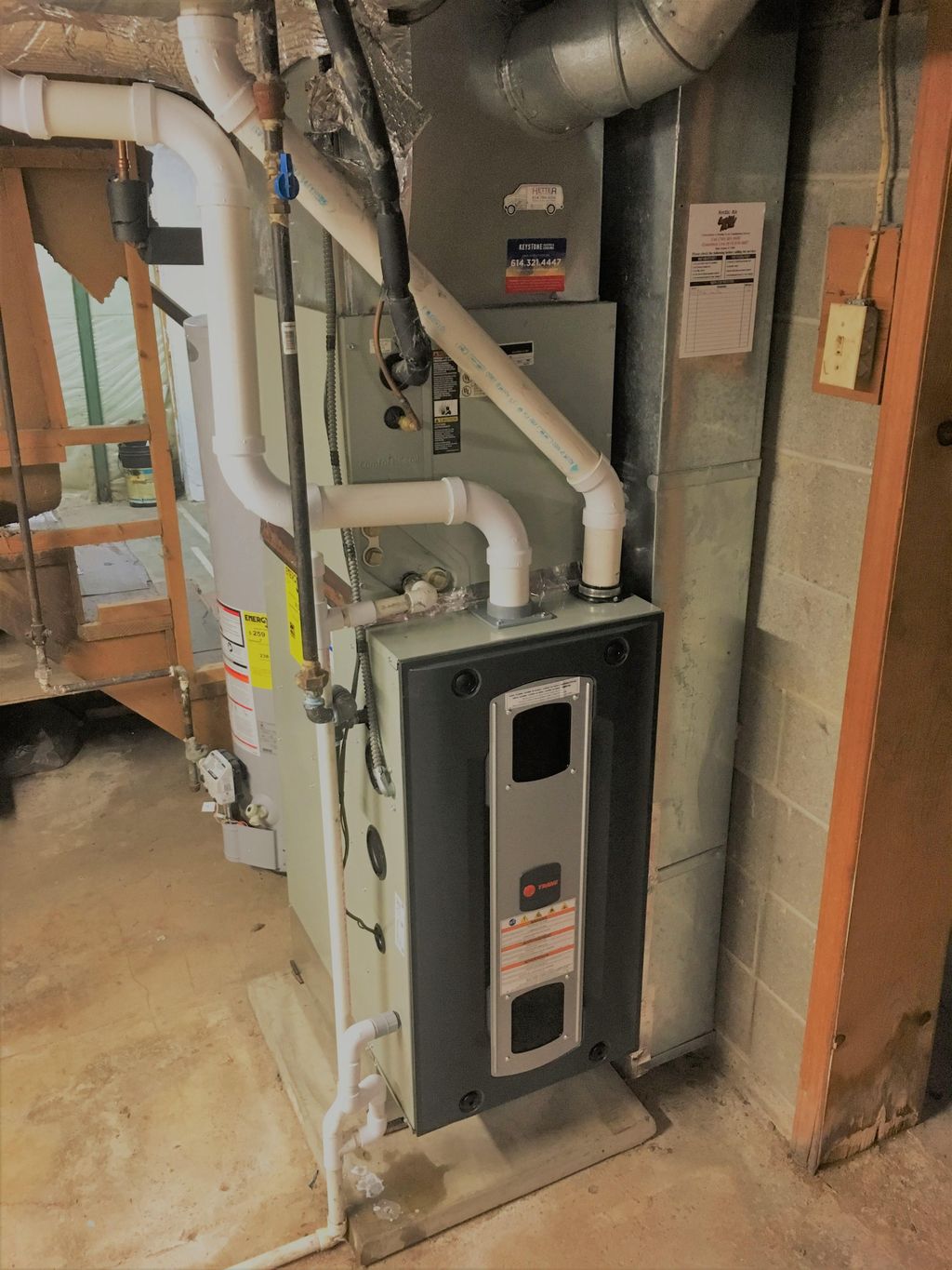 Trane S9V2 Direct Vent. 3 tons with 60,000 BTU.