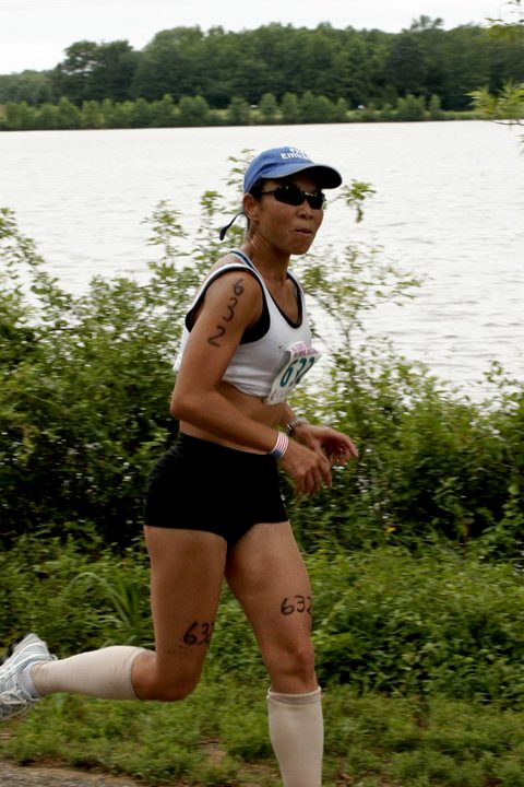 In a local triathlon race.
Running could be an exc