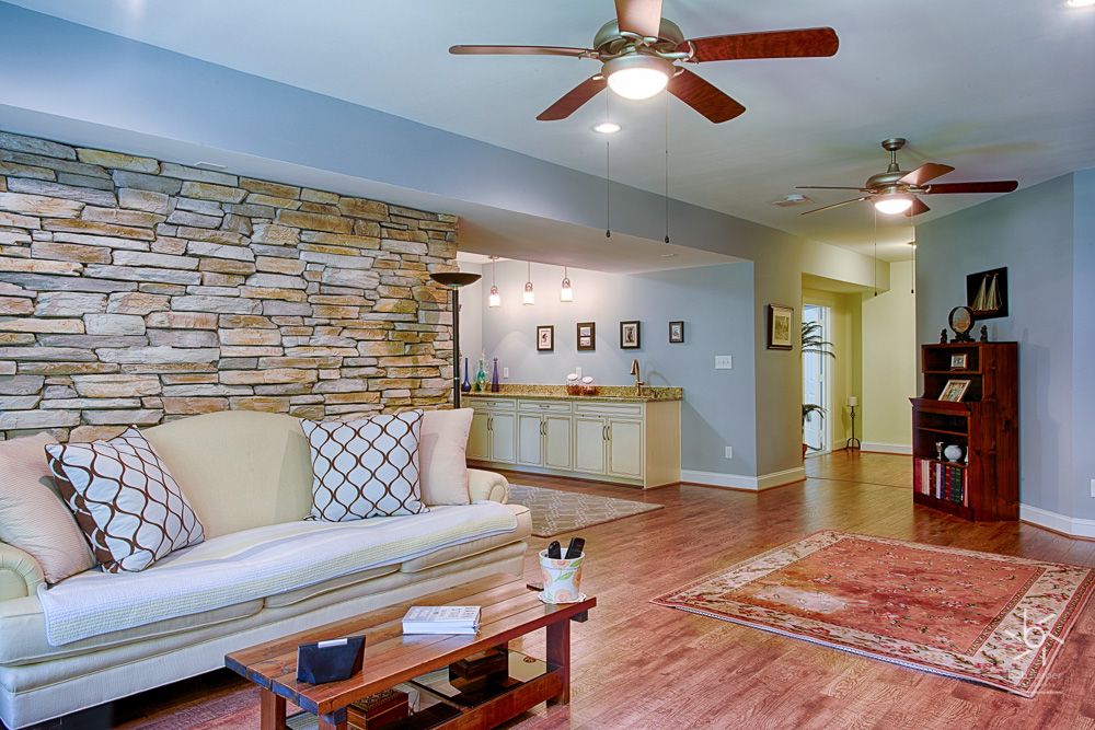 This is the "AFTER" picture of the basement remode