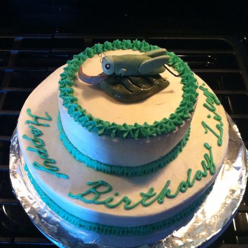 Grasshopper birthday cake