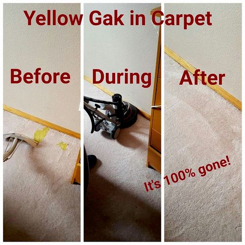 Removing Gak that has been in the carpet for 4 yea