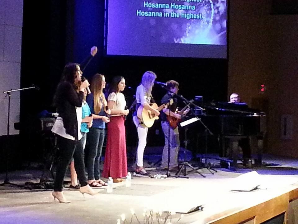 Leading worship at my current church in Winter Spr