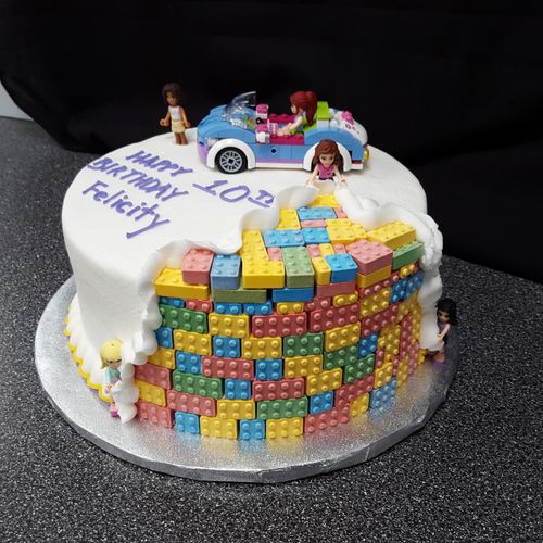 Lego reveal cake