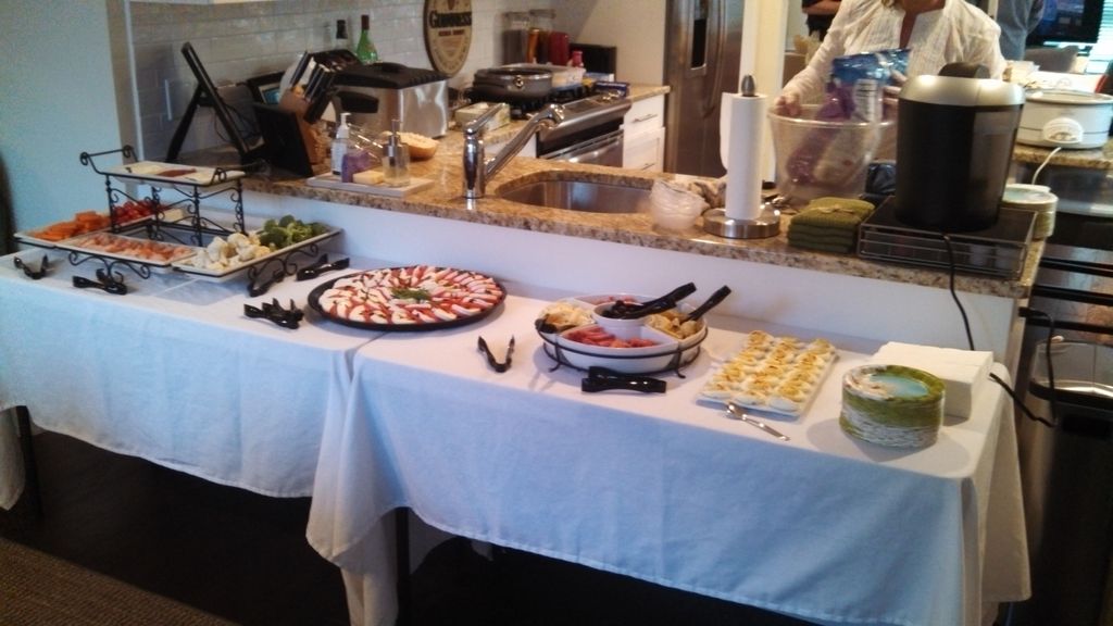 Cold Buffet setup for one of our staffed Cocktail 